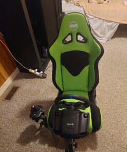 OpenWheeler GEN3 Racing Wheel Stand Cockpit Green on Black | Fits All Logitech G923 | G29 | G920 | Thrustmaster | Fanatec Wheels | Compatible with Xbox One, PS4, PC Platforms 25 811C6YEIUsL