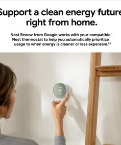 Google Nest Thermostat - Smart Thermostat for Home - Programmable Wifi Thermostat - Snow 38 811E9ViD4GL