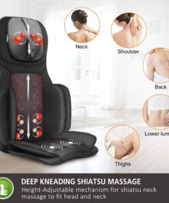 Snailax Shiatsu Air Compression Back Massager Foot Machine Bundle | Massage Chair Spot Massage for Neck and Back, Vibration Massage Seat Cushion 15 811EdzGO7JL