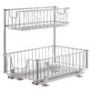 TRINITY Sliding Undersink Organizer with 2 Baskets for Kitchen and Bathroom Cabinet Organization and Storage, 50 Pound Capacity, 11.5” W x 17.75” D x 15.8” H, 1-Pack 1 Pack
