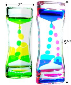 Big Mo's Toys Liquid Motion Bubble Timer - Rectangular Sensory Relaxation Water Toy - Assorted Colors, 1 Piece 12 811Fj7WGrFL