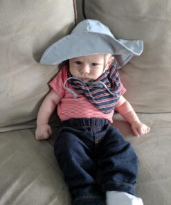 i play. Baby Girls' Brim Hat | All-Day UPF 50+ Sun Protection for Head, Neck, & Eyes 0-6 Months Gray 18 811GYFFMxuL