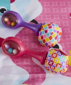 Fisher-Price Baby Gift Set Deluxe Kick & Play Piano Gym & Maracas,Playmat & Musical Toy with Smart Stages Learning Content plus 2 Rattles (Amazon Exclusive) Kick N Play Pink + Maracas 18 811GluGWLSL