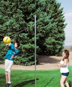 Alternative view of Park & Sun Sports Permanent Outdoor Tetherball Set with Accessories 2-Piece Pole