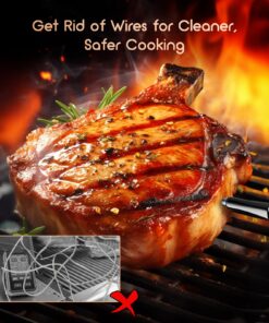 INKBIRD Wireless Meat Thermometer INT-11P-B, Bluetooth Meat Thermometer for Grilling and Smoking, IP 67 Waterproof Wireless Meat Probe for BBQ Oven Grill Smoker Cooking Gifts for Men Women 30 811I6AKgr0L