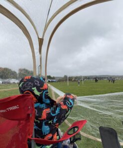 EighteenTek Holiday Decoration Sports Tent with Sealed Floor - Instant Tent Shelter - Outdoor Bubble Tent 1-6 Person - Rain Tent Camping Sun Shelter Pop Up - Clear, Patent Protected Design 72"x72"x65"h 45 811J2230iFL 1