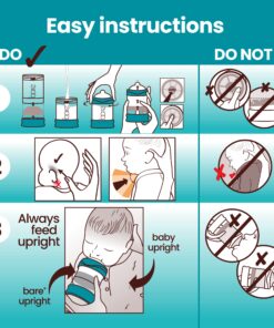 Bare Air-Free 8oz Twin + 2 Nipples by Bittylab. Perfe-Latch (breastfed Babies) & Easy-Latch (Babies fed with Baby Bottles). Cuts Down on Reflux, Colic, Gas, Fuss & Sleep Troubles. Easy Instructions. 12 811JACzsYL