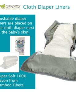 OsoCozy Flushable Diaper Liners - Make Cloth Diapering Convenient with Easy, Quick, Cloth Diaper Liners - Super Soft and Gentle on Baby’s Skin 13 811JSBsrZ3L