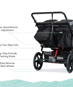BOB Gear Revolution Flex 3.0 Duallie Double Jogging Stroller, Graphite Black 45 811MDDn1naL