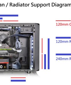 Thermaltake Versa H15 SPCC Micro ATX Mini Tower Computer Chassis CA-1D4-00S1NN-00, Black Computer Case 55 811MgWxconL