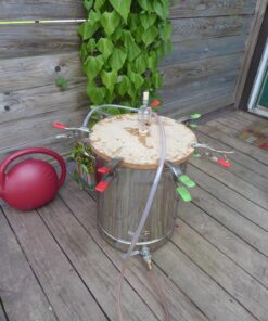 GasOne BS-64 Stainless Steel Kettle Pot Pre Drilled 4 PC Set Quart Tri Ply Bottom for Beer Includes Lid Ball Valve, Thermometer, Spigot-Home Brewing Supplies, 64 QT/16 GALLON 26 811MsRTSwKL