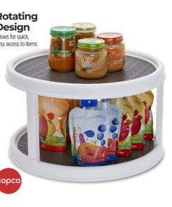Copco Non-Skid Turntable, 2-Tier, 12-Inch, White/Gray 20 811NI8lWnXL