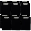 Trade Quest Plastic Clipboard Opaque Color Letter Size Low Profile Clip (Pack of 12) (Black) 11 811NSr cy4L