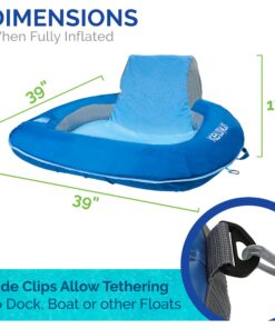 Alternative view of Kelsyus Spring Float Pool Chair, Light Blue Chair (Non Hyper Flate Valve)
