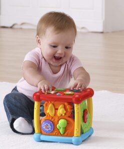 VTech Busy Learners Activity Cube, Multicolor Red Standard Packaging 36 811Nvqd4FgL