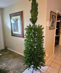 National Tree Company Artificial Slim Christmas Tree, Green, Kingswood Fir, Includes Stand, 7.5 Feet Kingswood Fir Slim-7.5 ft 30 811O1KxDpL