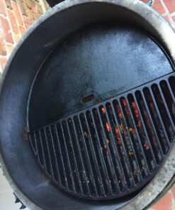 Aura outdoor products Half Moon Cast Iron Reversible Grate for Large Big Green Egg or Any 18 Inch Ceramic Grill 3 811OZfdbhfL 1