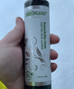 LuxeOrganix Purifying Organic Face Wash for Oily Skin with Bamboo Charcoal, Vitamin C, Aloe Vera, and Silicone Scrubby (5 oz) 28 811OdYBU5qL