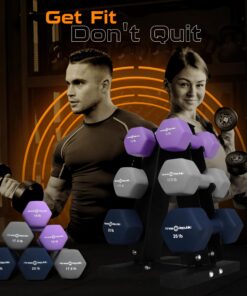 Fitness Republic Neoprene Dumbbells Weight Storage Rack - 2.0 MM Thick Steel Weight Organizer - Ideal Choice for Home Gym - Easy to Assemble and Store 15lb,17.5lb,20lb+3-Tier-Rack 15 811Q2Z7lTDL