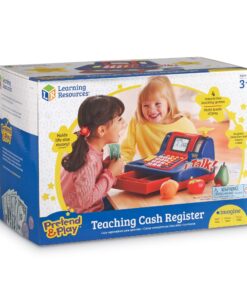 Learning Resources Pretend & Play Teaching Cash Register, 73 Piece Set, Ages 3+, Talking Register, Counting Activities, Money Management, for Kids 24 811QlkagiwL