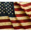 ANLEY Vintage Style Tea Stained American US Flag 3x5 Foot Nylon - Embroidered Stars and Sewn Stripes - 4 Rows of Lock Stitching - Antiqued USA Banner Flags with Brass Grommets 3 X 5 Ft 4 811R4v651yL
