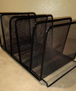 Rolodex 22141 Mesh Stacking Sorter Five Sections Metal 8 1/4 x 14 3/8 x 7 7/8 Black 35 811STDWQM6L