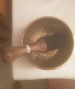 Black Leather-Wrapped Singing Bowl Striker, 7 x 1.5 Inches, Singing Bowl Mallet, Gong Mallet, Puja 5 811SZUo5FxL