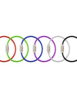 Alternative view of Keychain, Wisdompro 12 Pack of 4.3 inch Stainless Steel Wire Keychain Cable 2mm Cable Key Ring Loop for Luggage Tags, Keys and ID Tag Keepers - Multicolor 6-color 4.3" 12Pack
