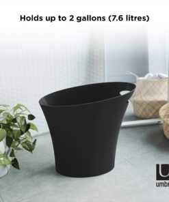 Umbra Skinny Trash Can Single Pack Black 19 811TeR3GIL