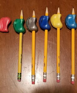 The Pencil Grip Pencil Grips, The Crossover Grip, Metallic Ergonomic Writing Aid For Righties And Lefties, Colorful Pencil Grippers, Assorted Metallic Colors, 6 Count - TPG-17706 6 Count (Pack of 1) 19 811TqO4rGJL