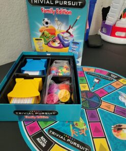 Hasbro Gaming Trivial Pursuit Game: Family Edition Board Game, Family Trivia Games for Adults and Kids, 2+ Players, Ages 8+ (Amazon Exclusive) Limited edition 19 811UizAFnlL