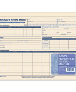 Alternative view of TOPS Employee Record Master File Jacket, 1-1/4 Inch Expandable, 11.75 x 9.5 Inches, Manila, 15-Pack (32801)