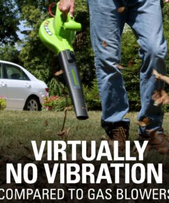 Greenworks 7 Amp 160 MPH/150 CFM Single Speed Electric Blower, 24012 27 811W6ITYsS