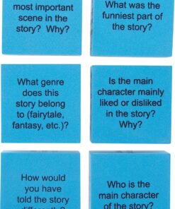 Teacher Created Resources 20634 Foam: Reading Comprehension Cubes Blue 2" x 2" 9 811WJIpz8L
