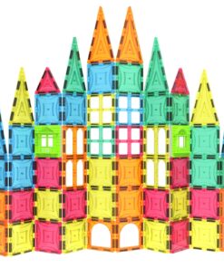 Mag Genius Magnet Tiles 100 Piece Set Includes All The New Magnet Tiles and Clickins to Build The Perfect Castle Includes Clip in Windows and All New Magnet People 12 811XCbMGCaL
