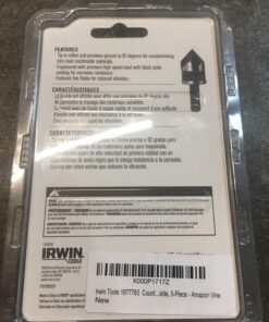 IRWIN Countersink Drill Bit Set for Metal, 5-Piece (1877793) 41 811Xh1IVKRL