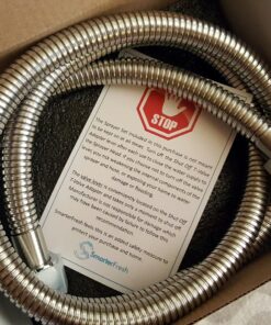 SmarterFresh Easy-Install Cloth Diaper Sprayer for Toilets – Luxury Handheld Bidet Attachment – Multi-Use Toilet Faucet with Simple Pressure Control (Curved Sprayhead) Stainless Steel 43 811Y7n HDzL