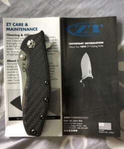 Zero Tolerance 0562CF Hinderer Slicer Folding Knife; 3.5” CPM-20CV Stonewashed and Satin Steel Blade, Carbon Fiber Front Handle, KVT Ball-Bearing Opening, Frame Lock and Reversible Pocketclip; 5.5 OZ… 3.5" 45 811YM1HvIkL