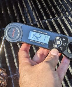 AMMZO Digital Meat Thermometer for Grilling, Instant Read Food Thermometer Waterproof with Backlight for Cooking, Deep Fry, BBQ, Grill, Smoker and Roast Black 44 811Z0zfv0fL