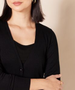 Amazon Essentials Women's Lightweight V-Neck Cardigan Sweater (Available in Plus Size) X-Small Black 10 811Z1MkQhRL 1