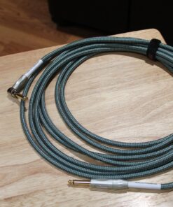 Kirlin Cable IWB-202PFGL-20/OL -20 feet- Straight to Right Angle 1/4-Inch Plug Premium Plus Instrument Cable, Olive Green Tweed Woven Jacket 20 feet 10 811ZBtCplQL