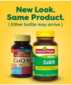 Nature Made CoQ10 100mg, Dietary Supplement for Heart Health Support, 72 Softgels, 72 Day Supply 72 Count (Pack of 1) 22 811arLnsPeL