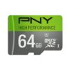 PNY U3 High Performance 64GB High Speed MicroSDXC Class 10 UHS-I, up to 60MB/sec Flash Memory Card (P-SDUX64U360G-GE) 64 GB 41 811as80p60L