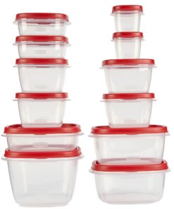 Alternative view of Rubbermaid Easy Find Lids Food Storage Containers, Racer Red, Set of 24 7J98