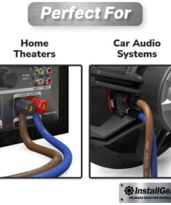 InstallGear 14 Gauge Speaker Wire 100 ft Cable, 14 AWG Speaker Wire Cable, True Spec Soft Touch Cables | Great use for Car Audio Speaker Wire, Stereos, Home Theater Speakers, Surround Sound 100 Feet 34 811bfnj xFL
