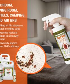 EcoRaider Bed Bug Killer Spray 1 Gallon Jug, Green + Non-Toxic, 100% Kill + Extended Protection 23 811dktYGZjL