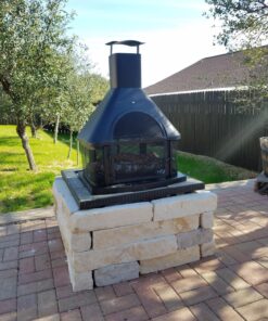 UniFlame WAF1013C Firehouse with Chimney, Black 40 811ew42nkpL