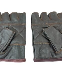 Dark Brown First Manufacturing Lightweight Thick Leather Fingerless Gloves Medium 10 811fIhPlYJL