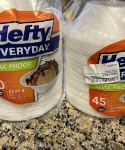 Hefty Everyday Soak-Proof Foam Bowls, 12 Ounce, 50 Count Classic 18 811fKB091LL