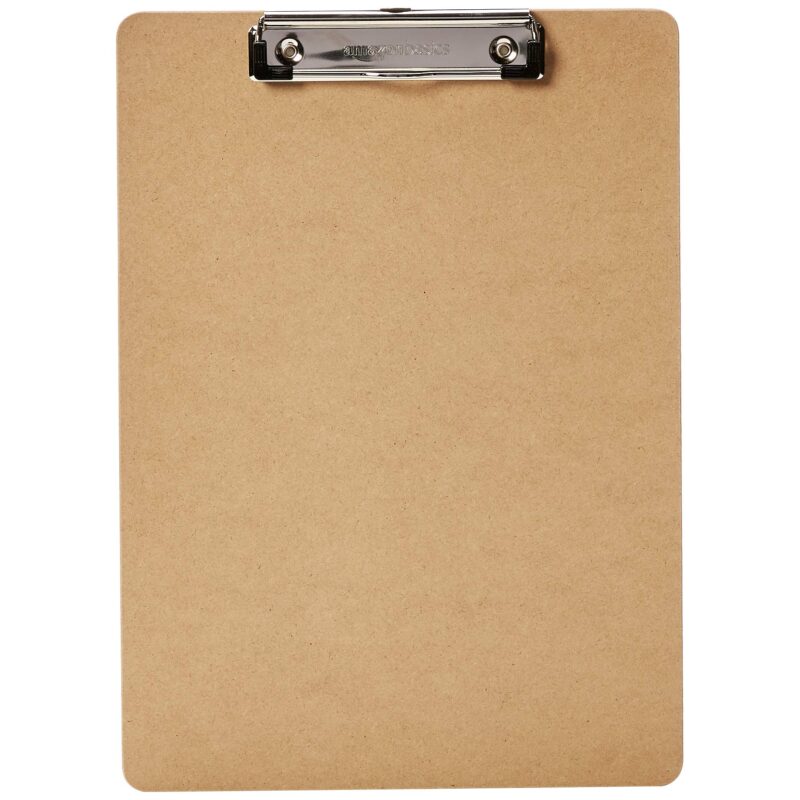 Catalog 5 Amazon Basics Hardboard Office Clipboard - 6-Pack